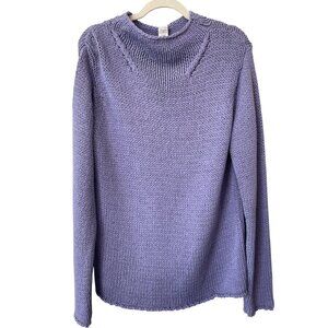 Vintage Y2K Cutter & Buck Sweater Size Large Long Sleeve Purple Cozy Knit NEW